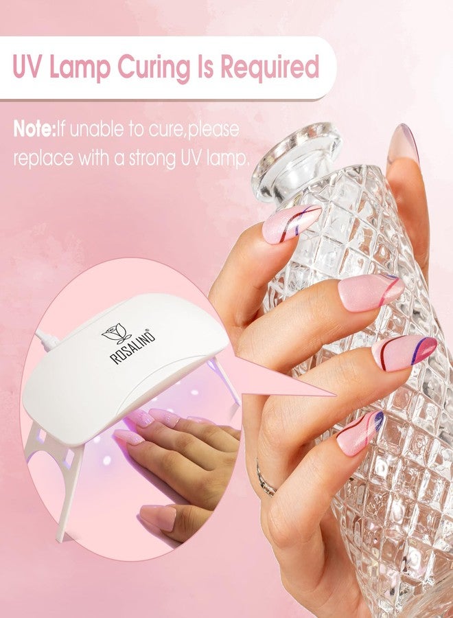 روزاليند جل بناء الأظافر من روزاليند، قطعتان، 10 مل/0.34 أونصة سائلة، جل شفاف لبناء قمة الظفر وتكثيفه، غراء أحجار الراين، جل أساس مطاطي معالج بمصباح الأشعة فوق البنفسجية/LED - Image 5